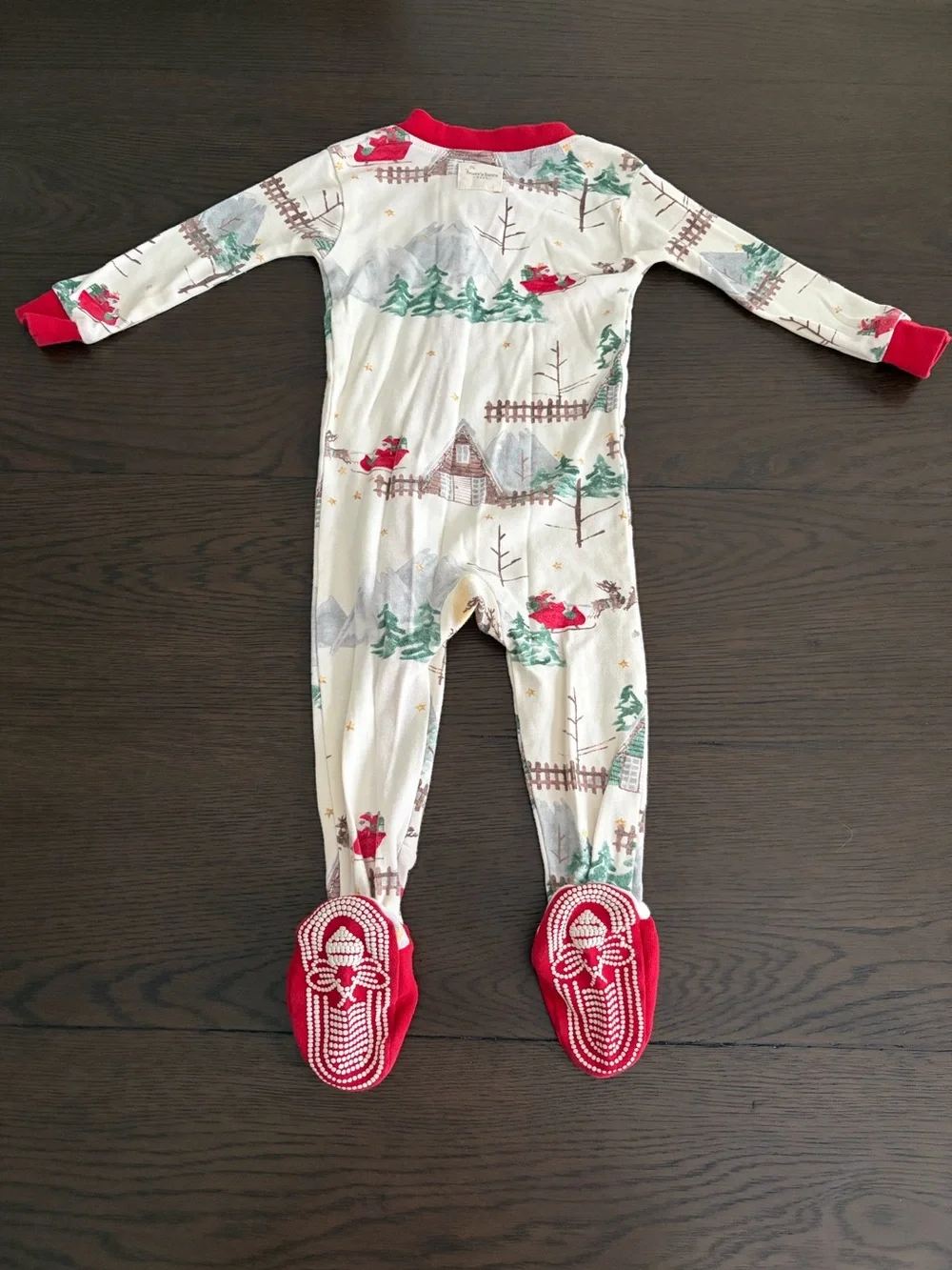 Santa’s Sleigh Zip Front Footed Sleeper (6-9M)